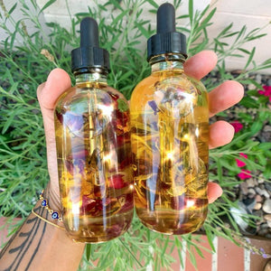 Love Frequency Botanical Body Oil- Crystal Infused