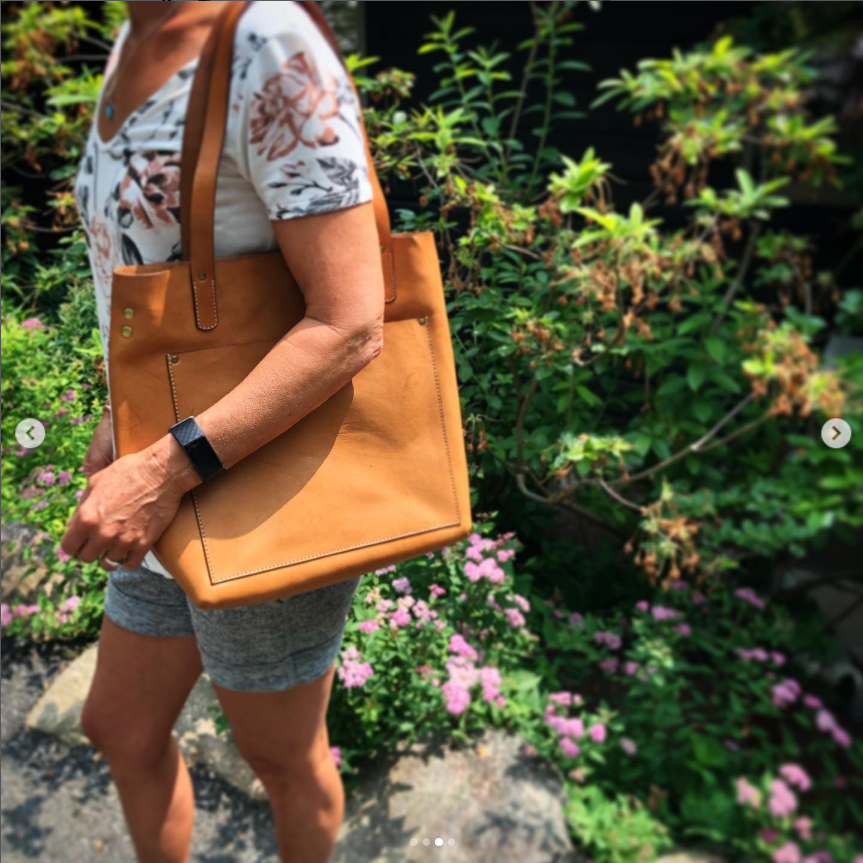 Leather Tote "Square"