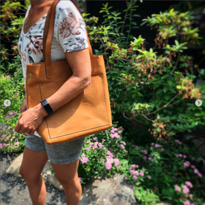 Leather Tote "Square"