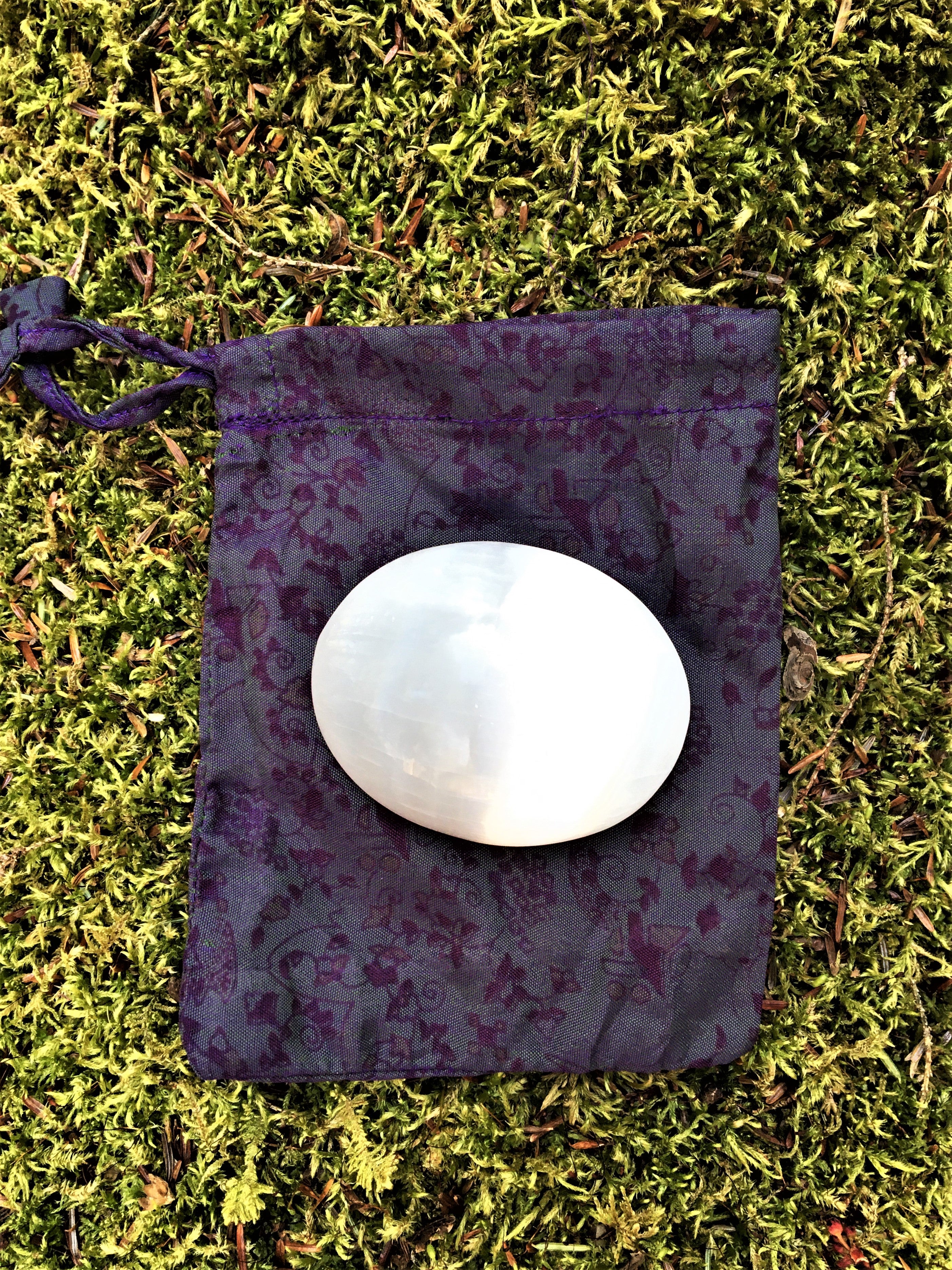 Selenite Facial Massage and Palm Stone