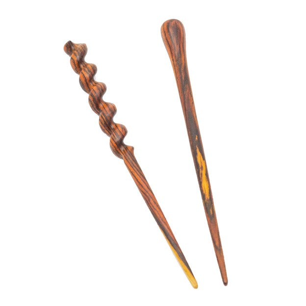 Wooden Hair Stick- Teardrop End